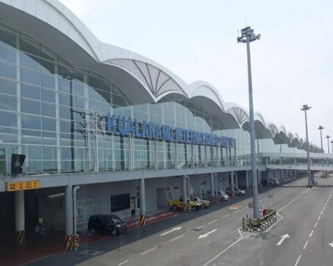 The termimal at Kuala Namu Airport, North Sumatra, Indonesia, which serves Medan.