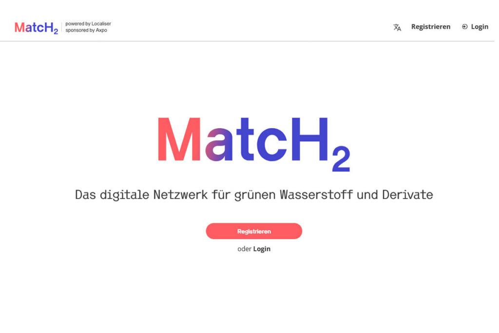MatcH2-Vernetzungsplattform für Wasserstoff-Akteure in der Schweiz