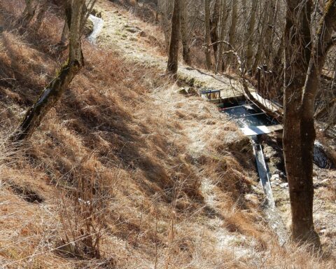 Wasserleitung am Mundbach im Wallis