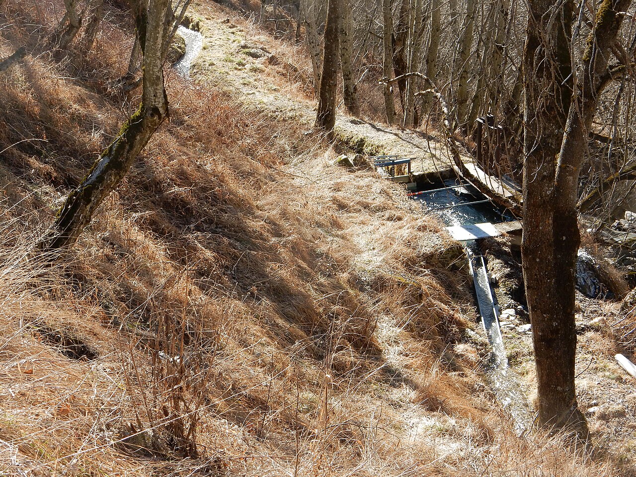 Wasserleitung am Mundbach im Wallis