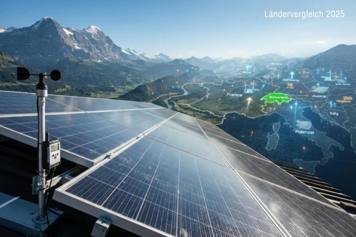 Ländervergleich 2025: Energiewende in der Schweiz und in Europa | Bild: SCHWEIZ.BIZ NEWS - Digital Art
