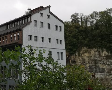 Verwaltungsgebäude von Georg Fischer in Schaffhausen, Aufnahme 2020.
