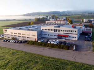 Phoenix-Mecano-Firmengebäude mit Unternehmensschriftzug